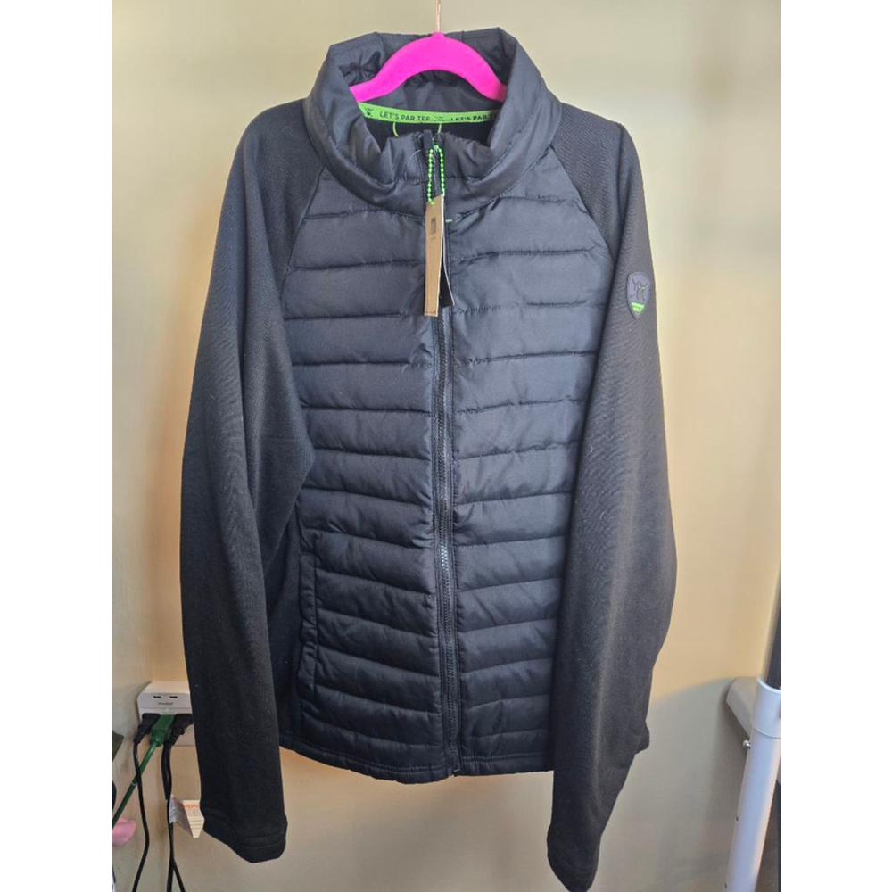 Men's HAWKE & CO Black Performance Jacket M with Green Accents